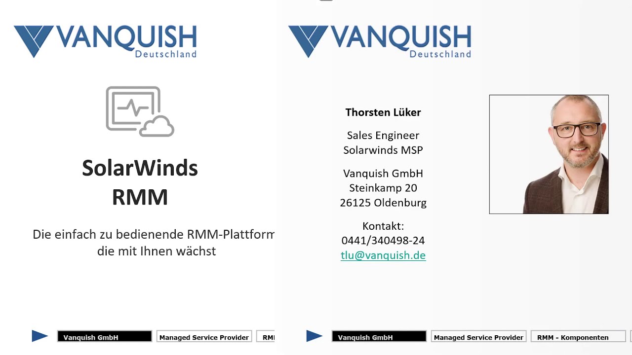 New SolarWindsMSP RMM - Take Control - Einrichtung