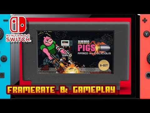 Ammo Pigs: Armed and Delicious - (Nintendo Switch) - Framerate & Gameplay
