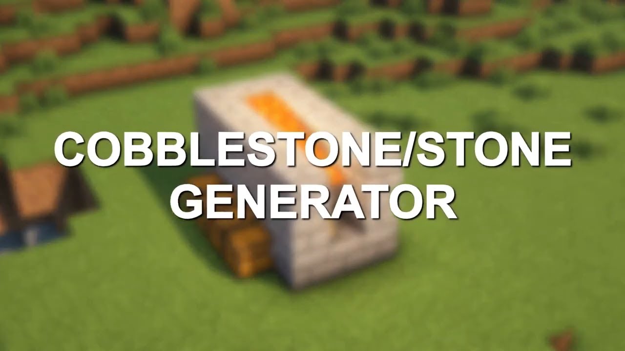 How to make a easy cobblestone generator in Minecraft? - YouTube