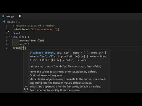 Reverse digits of a number in python | How to reverse a number using ...