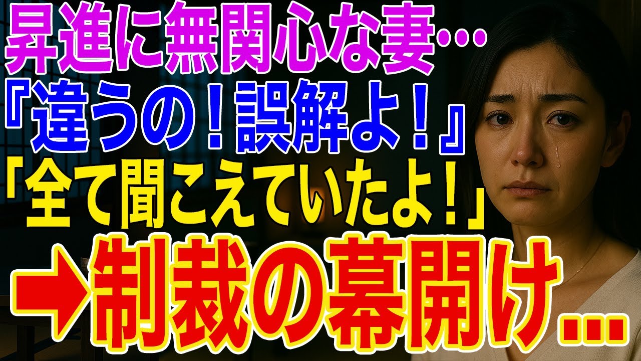 Outline Video 【修羅場】昇進の知らせに無関心な妻を不思議に思い、早朝こっそり様子を見ると…俺「全て聞こえていたよ」妻「違うの!誤解よ!」→長い間計画していた制裁を実行した結果...