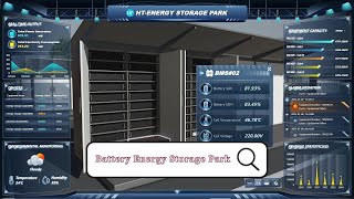 Virtual simulation of energy storage parks