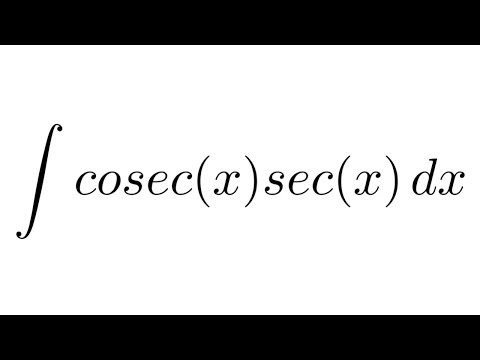 Integral Of Cosec X Sec X Substitution Youtube
