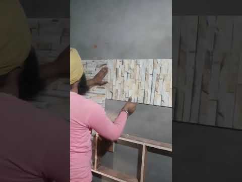 PVC Marble Laminated Sheet And Ceiling Wall Panel Installation/How To Fix Marbale Sheet,#shortvideo