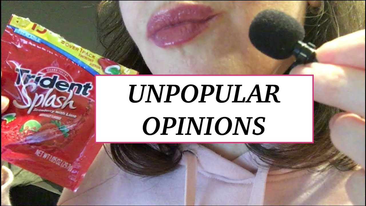 ASMR Gum Chewing Unpopular Opinions | Mini Mic | Tingly Whisper