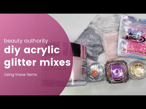 Acrylic Glitter Mix | Mylar Chrome Flakes Foil | Glitter Mix with Clear and Pink Acrylic