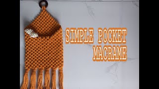 Famous DIY TUTORIAL SIMPLE POCKET MACRAME || simple only 1 knot Wealth