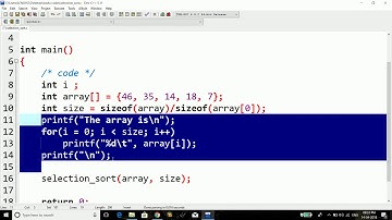Selection Sort | Algorithms in C