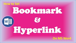 How to create bookmark and Hyperlink in MS Word ||2016, 2019