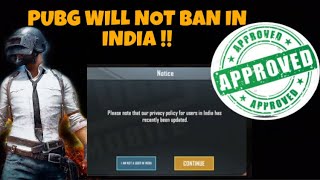 No more pubg ban in India - Latest Update (GOOD NEWS ) || New policy for India User | Pubg Mobile