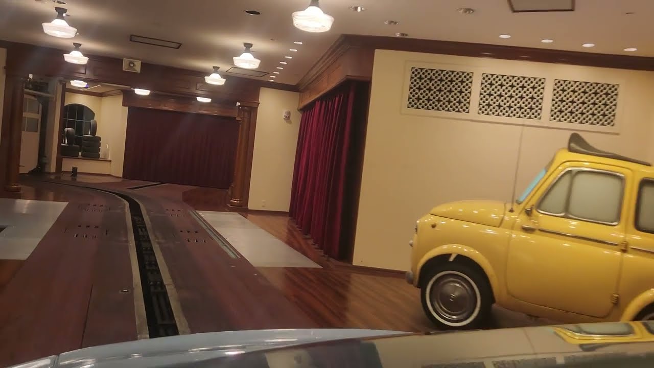Radiator Springs Racers Daytime Low Light Luigi Side Backwards On-Ride POV Cars Land DCA (8/11/2024)