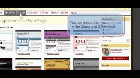 Classroom 2.0 social network for teachers