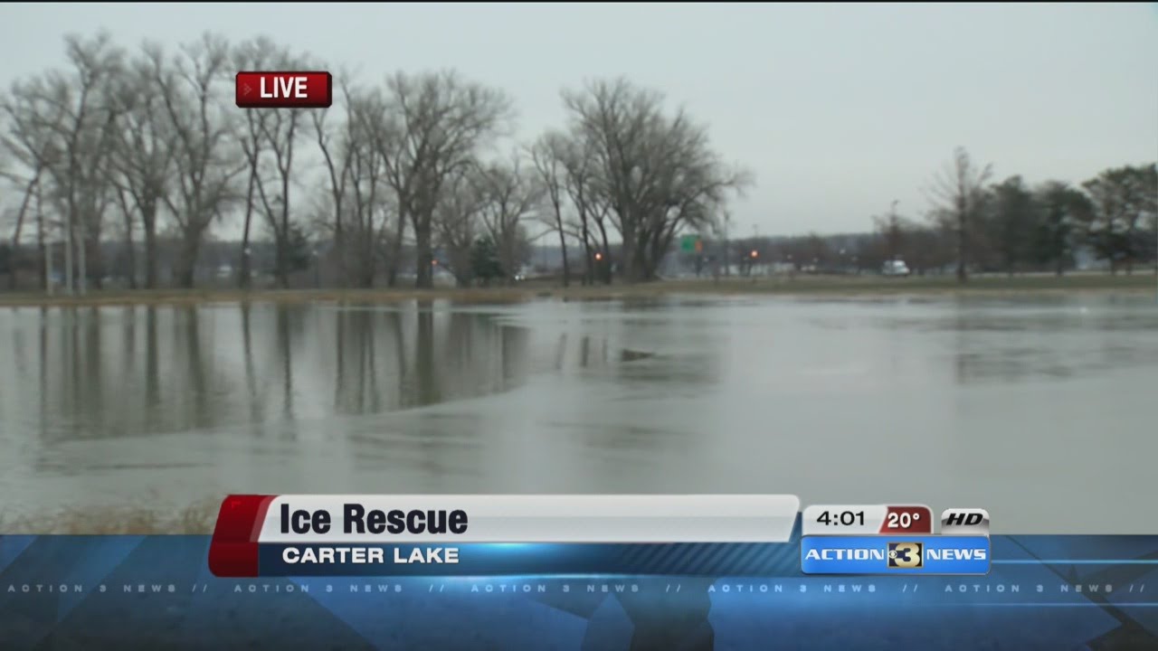 Ice rescue at Carter Lake YouTube