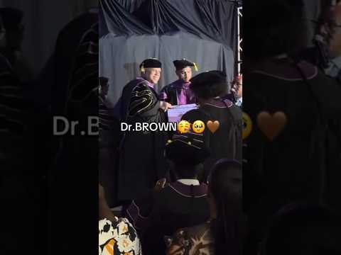 Chrisbrown Just graduated Dr Brown #youtubeshorts #shorts #