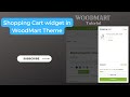 Shopping Cart Widget in WoodMart Theme | WoodMart Theme Tutorial | #pkmentor