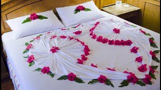 20 Most Romantic Wedding 1st Night Bed Decoration Ideas 2017