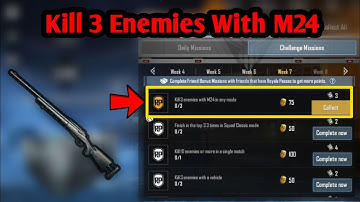 KILL 3 ENEMIES WITH M24 WEEK 7 SEASON 7 PUBG MOBILE MISSION By Flawx Gaming