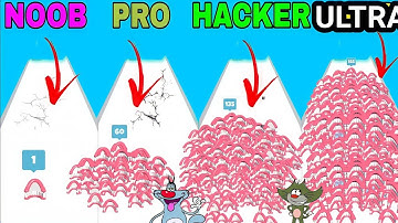 Noob vs Pro vs Hacker in reeth rush with oggy and jack||oggy game