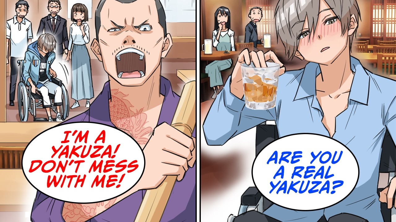 At a bar, the local yakuza starts demanding that everything be free [Manga Dub]