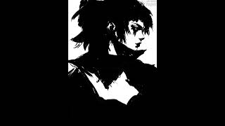 ₊˚⊹ daily sketch 02 ⊹˚₊ (intense, monochrome, anime drawing) #sketch #drawing