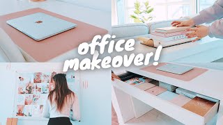 OFFICE MAKEOVER !! (organizing, decorating, new furniture)