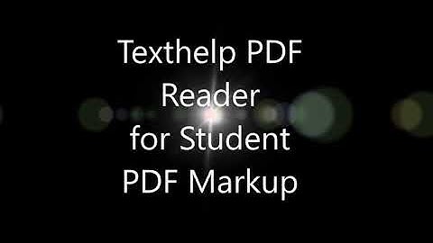 Texthelp PDF Reader Markup Tools