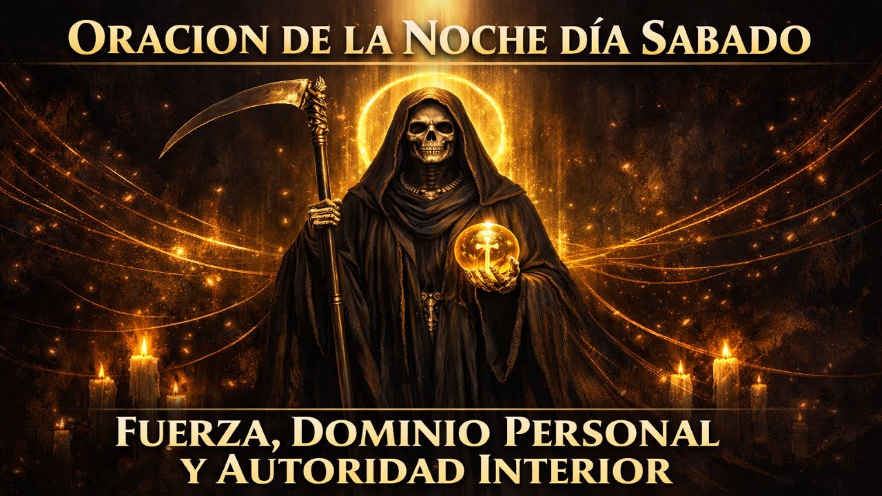 🕯️🕯️Oración De La Noche A La Santa Muerte Día Sábado – Fortaleza Y Dominio Personal🕯️✨