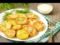 Жареные кабачки с чесноком и сметаной