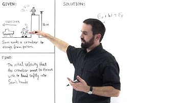 Energy Method for 1-D Projectile Motion