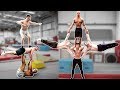 MEN'S GYMNASTS TRY 'EXTREME YOGA CHALLENGE'