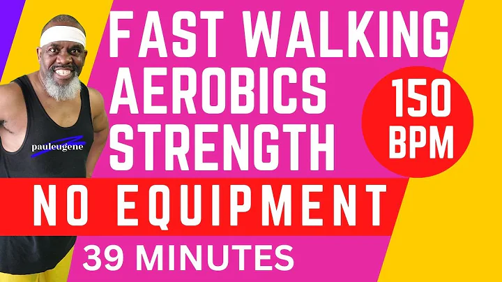 39 Minute, 150 BPM Fast Walking Workout with Low Impact Aerobics & Strength | No Equipment Needed!