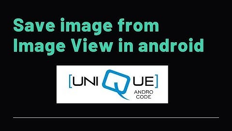 Save Image from Image View in Android