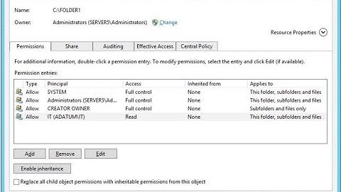 Configuring NTFS Permissions in Windows