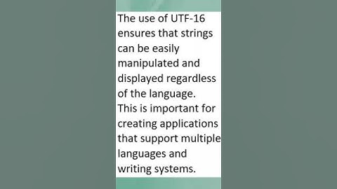 What is the Character Encoding used for Strings in Java?