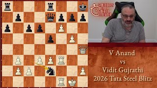 Thumbnail for 5 Minutes with Ben: V Anand vs Vidit Gujrathi, 2026 Tata Steel Blitz, Brutal Mating Attack
