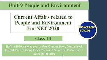 Class-14 Current Affairs People and Environment for NET 2020