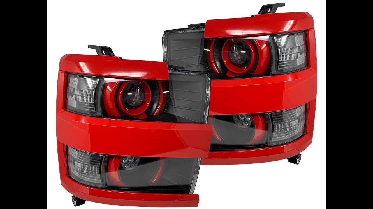 2015-2019 Chevrolet Silverado 2500HD 3500HD LED Headlights Custom Made - YouTube