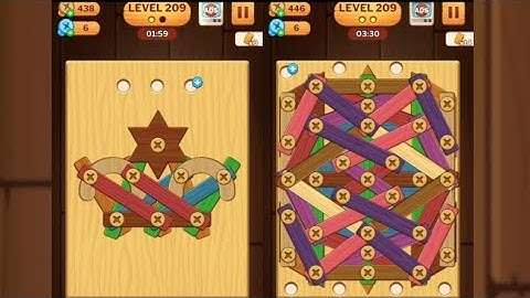 Screw Puzzle: Wood Nut & Bolt - Level 209