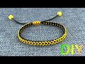 How to make a bracelet with square knot variation  simple macrame bracelet tutorial for beginners