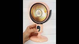 Mini Desk Fan LD8328 Rechargeable Fan LED Digital Display for Office Bedroom Study Kitchen &amp; Travel