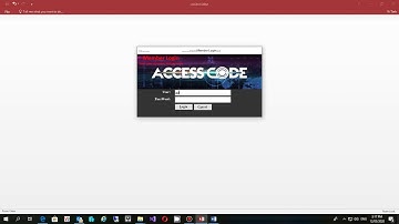 Form đăng nhập (login) bằng Microsoft Access