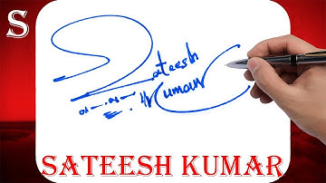 Sateesh Kumar Name Signature Style | S Signature Style | Signature Style of My Name Sateesh Kumar