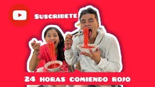 24 Horas Comiendo Rojo❤️ (suscribete ) #colombia #humor