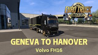 ETS 2 driving From Geneva to Hanover with the Volvo FH16 on small roads