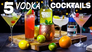 How to Make 5 Vodka Base Cocktails!