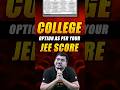 JEE 2026: College Options as per JEE Mains Marks🤔 #shorts #jee2026 #jeemains