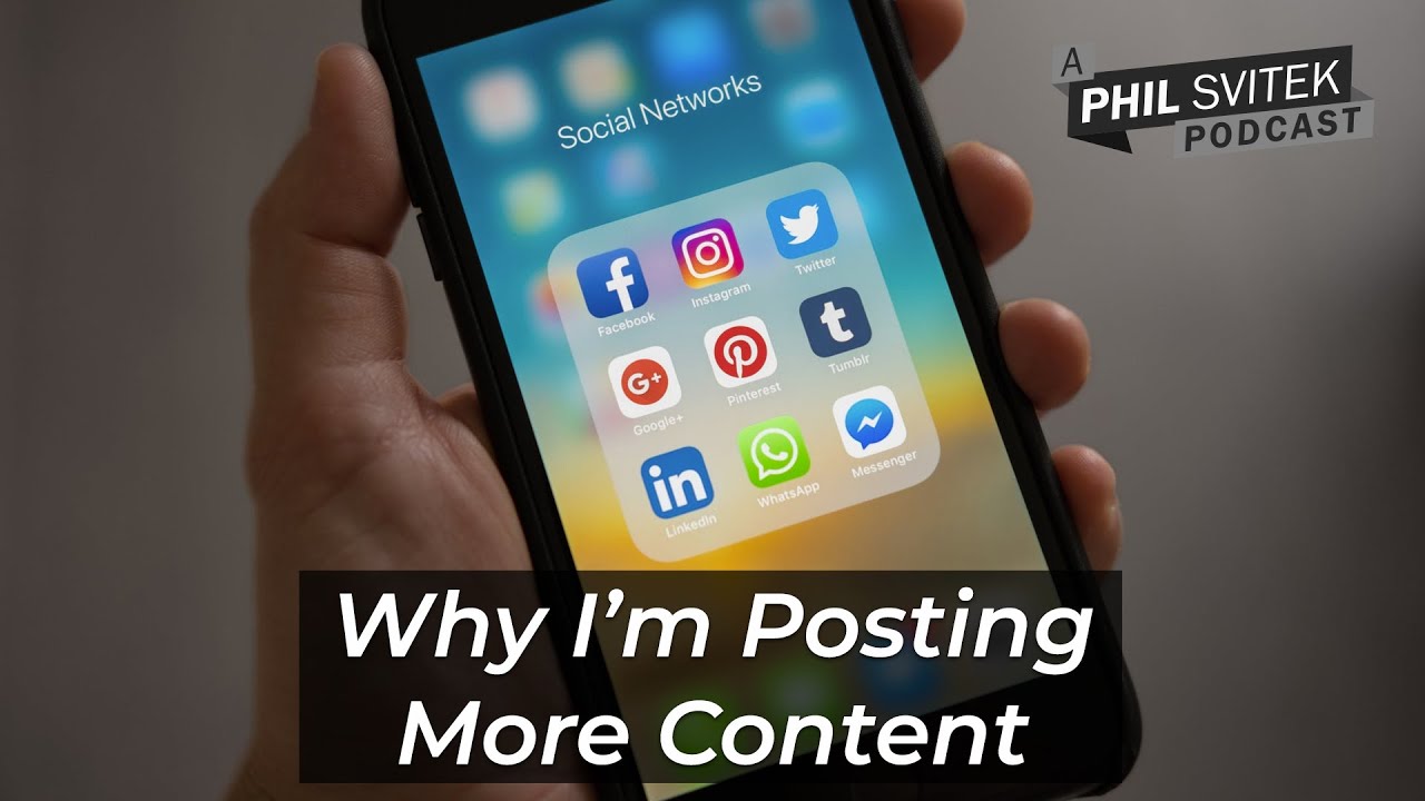Why I'm Posting More Content - 12/28/2019: A Phil Svitek Vlog