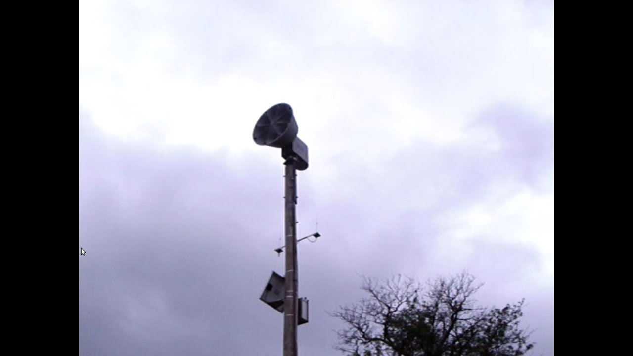 Monthly test of the Des Moines tornado siren system (OWSS) at noon on ...