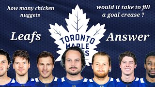 How many Chicken nuggets fit in a NHL Goal crease. (Leafs answer questions)