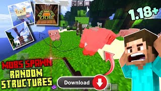 Download Minecraft But killing mobs spawn random structures mod in Minecraft pe 1.18 | Rex_pro Gamer